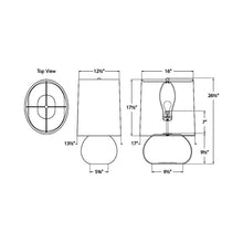 Load image into Gallery viewer, Sumava Table Lamp - line drawing.