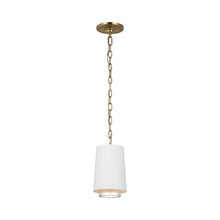 Load image into Gallery viewer, Sydney LED Pendant Light in Soft Brass (Narrow).