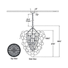 Load image into Gallery viewer, Talia Chandelier - line drawing.