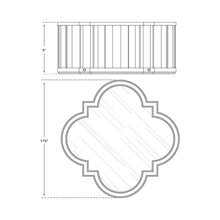 Load image into Gallery viewer, Tilden Flush Mount Ceiling Light - line drawing.
