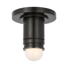 Load image into Gallery viewer, Top Hat Mini Monopoint LED Flush Mount Ceiling Light in Bronze.