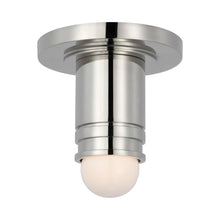 Load image into Gallery viewer, Top Hat Mini Monopoint LED Flush Mount Ceiling Light in Polished Nickel.