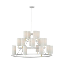 Load image into Gallery viewer, Trevi LED Chandelier in Matte White and Gild.