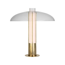 Load image into Gallery viewer, Troye LED Table Lamp in Antique-Burnished Brass /Clear Glass.