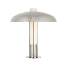 Load image into Gallery viewer, Troye LED Table Lamp in Polished Nickel/Polished Nickel.