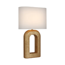 Load image into Gallery viewer, Utopia Combed Console LED Table Lamp in Gild (Tall).