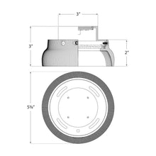 Load image into Gallery viewer, Utopia Solitaire LED Flush Mount Ceiling Light - line drawing.