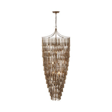 Load image into Gallery viewer, Vacarro Cascading LED Chandelier in Antique Bronze Leaf.
