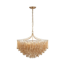 Load image into Gallery viewer, Vacarro LED Chandelier in Antique Gold Leaf (Medium).