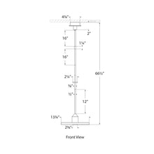 Load image into Gallery viewer, Valen LED Pendant Light - line drawing.
