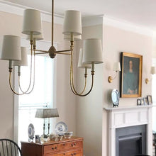 Load image into Gallery viewer, Vendome Chandelier in living room.