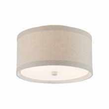 Load image into Gallery viewer, Walker Flush Mount Ceiling Light in Light Cream/Natural Linen (Small).