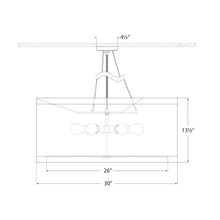 Load image into Gallery viewer, Walker LED Pendant Light - line drawing.
