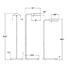Load image into Gallery viewer, William Pharmacy Floor Lamp - line drawing.