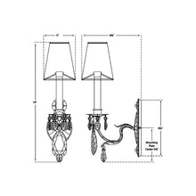 Load image into Gallery viewer, Yves Wall Light - line drawing.