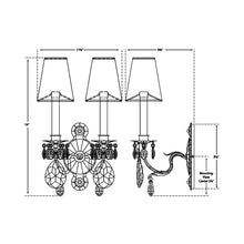 Load image into Gallery viewer, Yves Wall Light - line drawing.