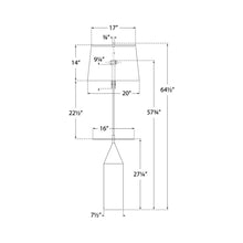 Load image into Gallery viewer, Zephyr Floor Lamp - line drawing.