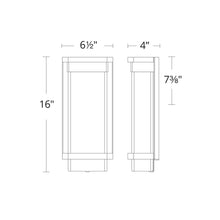 Load image into Gallery viewer, Vitrine Outdoor LED Wall Light - line drawing.