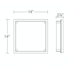 Load image into Gallery viewer, Vodka LED Flush Mount Ceiling Light - line drawing.