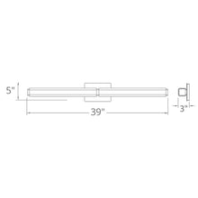 Load image into Gallery viewer, Vogue LED Bath Vanity Light - line drawing.