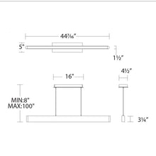 Load image into Gallery viewer, Volo LED Pendant Light - line drawing.
