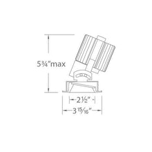 Load image into Gallery viewer, Volta 2 Inch Round Adjustable LED Recessed Trim - line drawing.