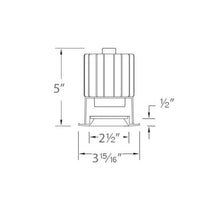 Load image into Gallery viewer, Volta 2 Inch Square Shallow Regressed LED Recessed Trim - line drawing.