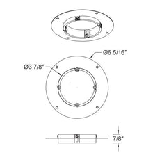 Load image into Gallery viewer, Volta 2 Inch Wood and Metal Ceiling Adapter - line drawing.