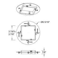 Load image into Gallery viewer, Volta 2 Inch Wood and Metal Ceiling Adapter - line drawing.