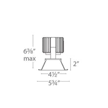 Load image into Gallery viewer, Volta 4.5 Inch Round Downlight LED Recessed Trim - line drawing.
