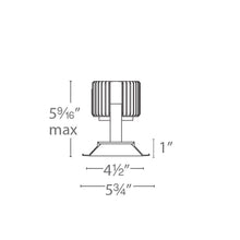 Load image into Gallery viewer, Volta 4.5 Inch Round Shallow Regressed LED Recessed Trim - line drawing.