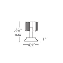 Load image into Gallery viewer, Volta 4.5 Inch Round Shallow Regressed Trimless LED Recessed Trim - line drawing.