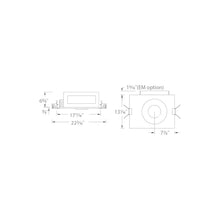 Load image into Gallery viewer, Volta 4.5 Inch Round Trimless New Construction Recessed Housing - line drawing.