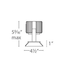 Load image into Gallery viewer, Volta 4.5 Inch Square Shallow Regressed Trimless LED Recessed Trim - line drawing.