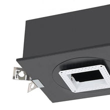 Load image into Gallery viewer, Volta 4.5 Inch Square Trimless New Construction Recessed Housing in Detail.