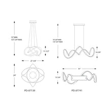 Load image into Gallery viewer, Vornado LED Pendant Light - line drawing.