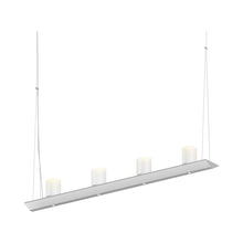 Load image into Gallery viewer, Votives™ LED Linear Pendant Light in Satin White/Clear Etched Glass (8-Light).