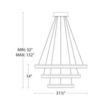 Load image into Gallery viewer, Voyager LED Pendant Light - line drawing.
