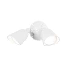 Load image into Gallery viewer, Endurance LED Double Spot Outdoor Wall Light in Architectural White.