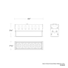 Load image into Gallery viewer, Multi Stealth Adjustable Trimless LED Recessed Light - line drawing.