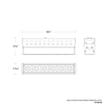 Load image into Gallery viewer, Multi Stealth Adjustable Trimless LED Recessed Light - line drawing.