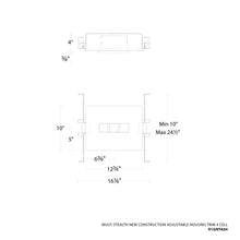 Load image into Gallery viewer, Multi Stealth New Construction Housing Adjustable - line drawing.