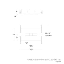Load image into Gallery viewer, Multi Stealth New Construction Housing Adjustable - line drawing.