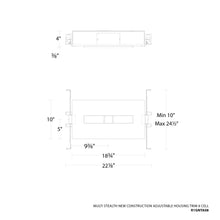 Load image into Gallery viewer, Multi Stealth New Construction Housing Adjustable - line drawing.
