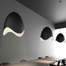 Load image into Gallery viewer, Waveforms™ Bell LED Pendant Light in dining room.