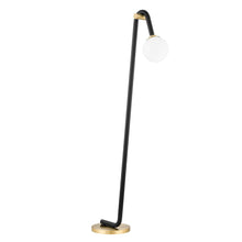 Load image into Gallery viewer, Whit Floor Lamp in Aged Brass / Black.