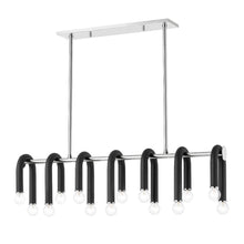 Load image into Gallery viewer, Whit Linear Suspension Light in Polished Nickel / Black.
