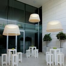 Load image into Gallery viewer, Wind Outdoor LED Pendant Light in outside area.