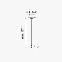 Load image into Gallery viewer, Wireflow Free-Form LED Pendant Light - line drawing.