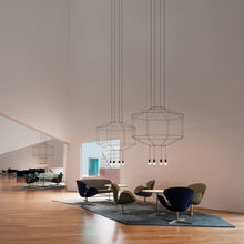 Load image into Gallery viewer, Wireflow Octagonal LED Pendant Light in office.